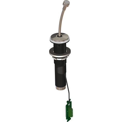 Earthworks IML Series: Lumicomm Touch Ring Cardioid Installation Microphone with 3" Gooseneck, Stainless Steel