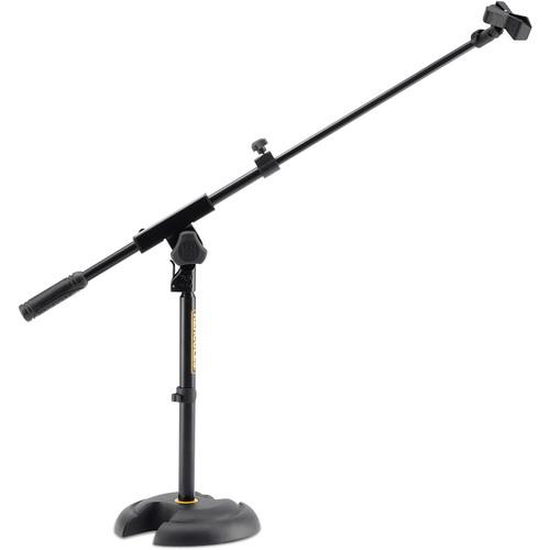 HERCULES Stands H-Base Microphone Stand with Telescopic Boom & EZ Clip