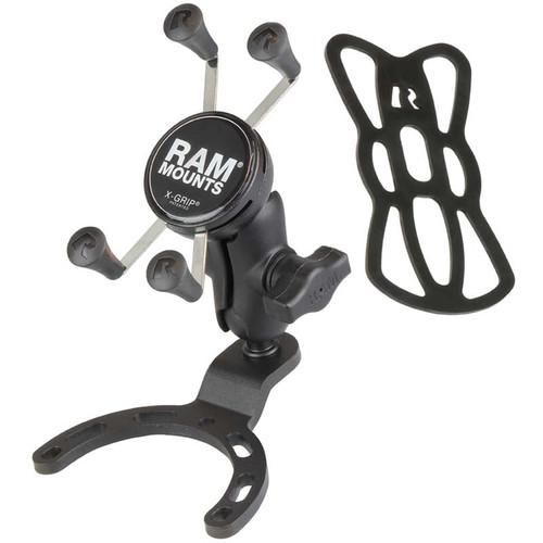 RAM MOUNTS Small Gas Tank Mount with B Size 1" Ball, Short Arm & X-Grip for Mobile Devices