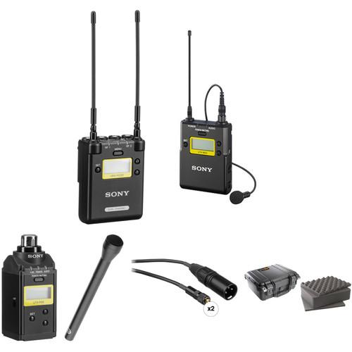 Sony 2-Channel Receiver with Bodypack, Plug-on Transmitter & Handheld Mic Kit