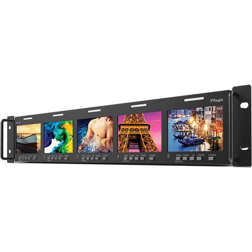 TVLogic 3.5" x 5-LCD 3G-SDI Multichannel Rackmount Monitor