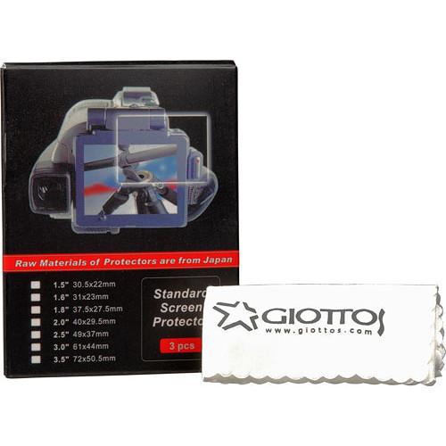 Giottos 2.5" LCD Screen Protector with Microfiber Cloth