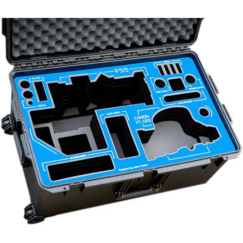 Jason Cases Sony F55 Canon 17-120mm Lens Case with Blue Overlay