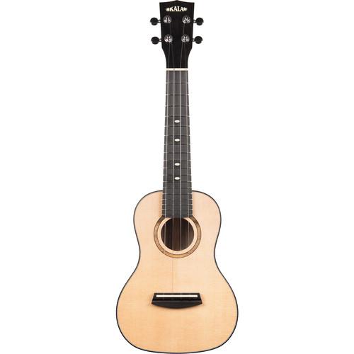 KALA STMR-C Spruce Myrtle Elite Concert Ukulele with Hard Case and Humidifier