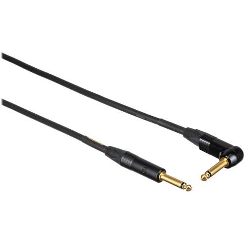 Mogami Gold Instrument Straight 1 4" Male to Right-Angle 1 4" Male Instrument Cable