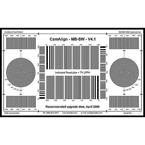 DSC Labs DX-1 MultiBurst Squarewave Test Chart