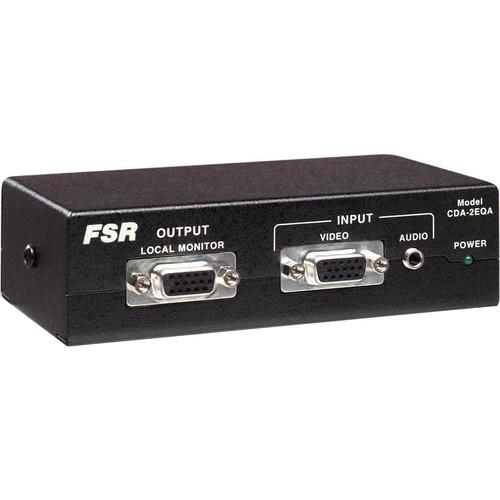 FSR CDA-2EQA 1x2 Audio Video Distribution Amplifier - Computer Video , Balanced or Unbalanced Audio Out , EQ Video