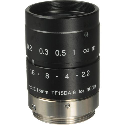 Fujinon TF15DA-8 1 3-Inch CCD 15mm, f 2.2 Fixed Focal Length Manual Iris C-Mount Lens for Machine Vision and Robotics