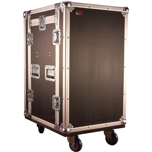 Gator Cases G-TOUR 10X12 PU Pop-Up Console Rack Case - 10 Space Top and 12 Space Front and Rear Rackable Audio Equipment