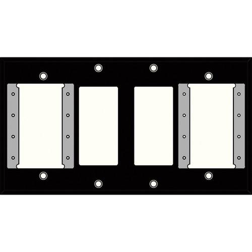 FSR IPS-PWP2Q-BLK 4 Gang Wall Plate