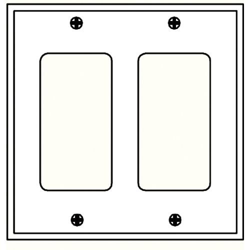 FSR SS-DPLT2-WHT Decora Wall Plate