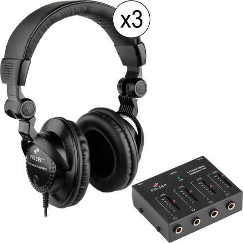 Polsen HPC-A30 Closed-Back Circumaural Headphone and Headphone Amplifier Kit