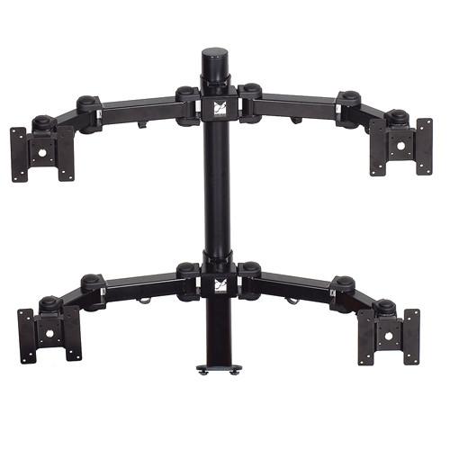 Premier Mounts MM-AE284 2 Dual Display Arms on 28" Pole with Extrusion Base