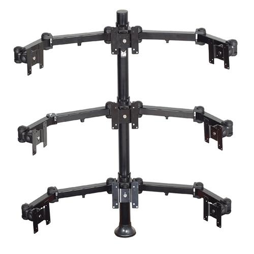 Premier Mounts MM-AH429 3 Triple Display Arms on 42" Pole with Grommet Base