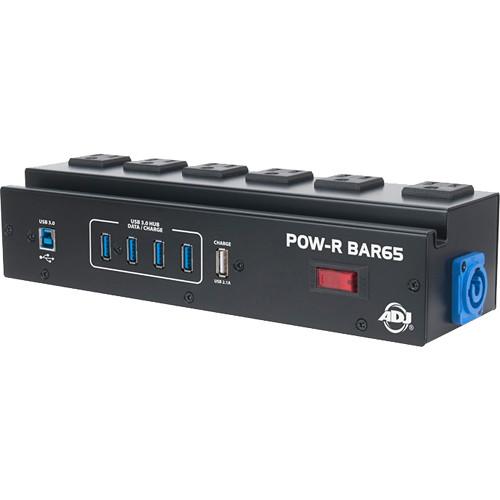 American DJ Utility Power Block with 6 Surge-Protected AC Power Sockets & 4-Port USB 3.1 Gen 1 Hub