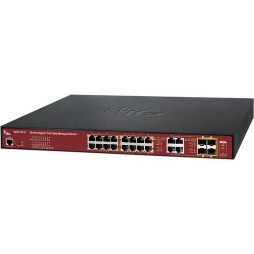 Interlogix 16-Port Gigabit Ultra-PoE with Four RJ45 SFP Combo Ports