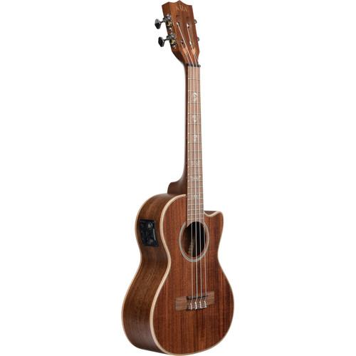 KALA Satin All Solid Acacia Cutaway Electric Tenor Ukulele with EQ