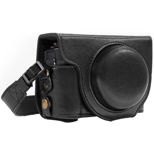 MegaGear Ever Ready Leather Camera Case for Canon PowerShot G7 X Mark II