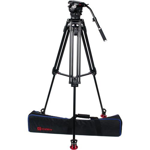 OZEN 100AL2 100mm Aluminum Tripod & Agile 10S Fluid Head System