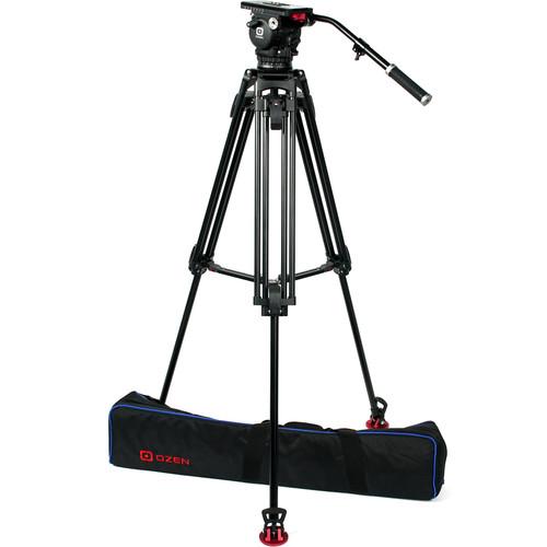 OZEN 100AL2 100mm Aluminum Tripod & Agile 12 Fluid Head System