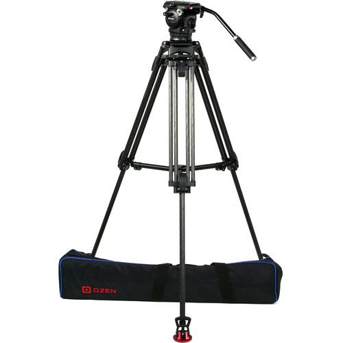 OZEN 75CF2HD 75mm Carbon Fiber Tripod & Agile 6S Fluid Head System