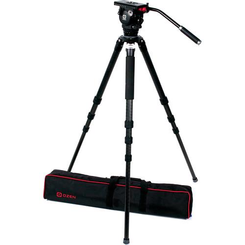 OZEN 75CF3 75mm Carbon Fiber Tripod & Agile 6 Fluid Head System