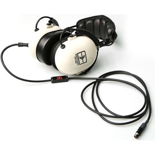 Remote Audio Modified HN7506 Headphones with Quick Release 5-Pin Female Binder to TA5F Straight Electret Headset Cable