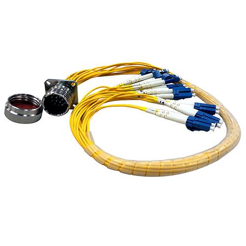 Tactical Fiber Systems Magnum 16-Fiber Socket Single-Mode Breakout with 16 LC Connectors