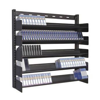 Turtle Wall Mounted Multi-Media Rack with Five Shelves for 150 LTO-Size Tapes
