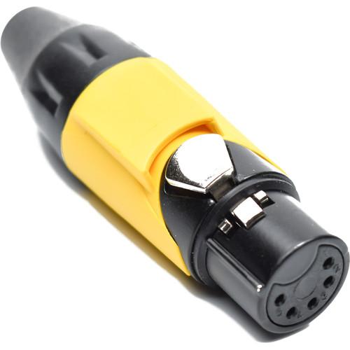 Amphenol AX5FB4M-AU 5-Pole Female XLR Cable Connector with Gold Contacts and Black Finish