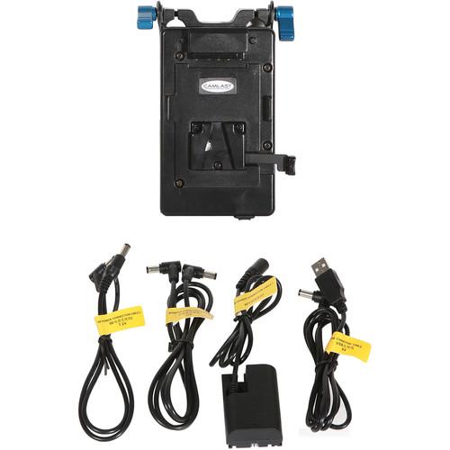 CAMLAST V-Mount Plate with 5V USB 7.2V 12V Cables for Select Canon & Blackmagic Cameras