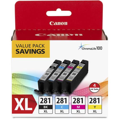 Canon CLI-281 XL BKCMY 4-Color Ink Tank Value Pack