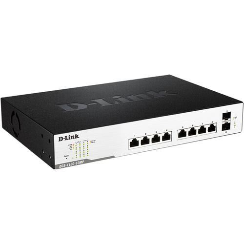 D-Link DGS-1100 Series 10-Port Smart Managed Rackmount PoE Switch with Gigabit SFP Ports