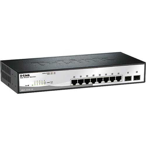 D-Link DGS-1210 8-Port Gigabit Ethernet Web Smart Switch with 2 SFP Ports