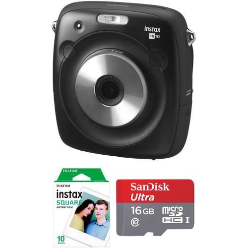 FUJIFILM INSTAX SQUARE SQ10 Hybrid Instant Camera with Instant Film and SD Card Kit
