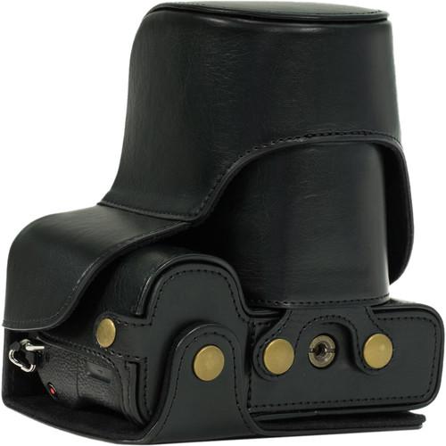 MegaGear Ever Ready PU Leather Case & Strap for a7S II, a7R II, a7 II with 28-70mm