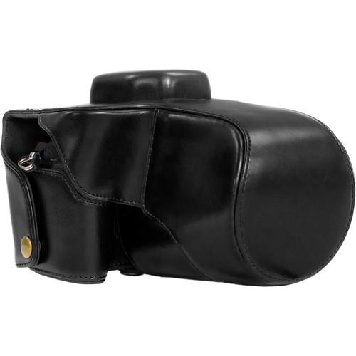 MegaGear Ever Ready PU Leather Case & Strap for Olympus OM-D E-M1 with 12-40mm