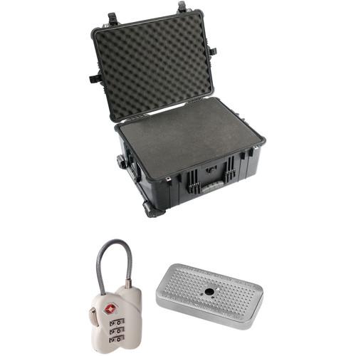 Pelican 1610 Case with Foam Set, TSA Lock, and Desiccant Gel