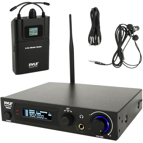 Pyle Pro Pro Audio In-Ear Monitor & Receiver - Stage IEM Mic System with Selectable Frequency