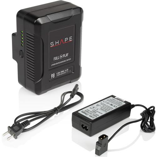SHAPE Full Play Gold Mount Battery Kit with Portable D-Tap Charger