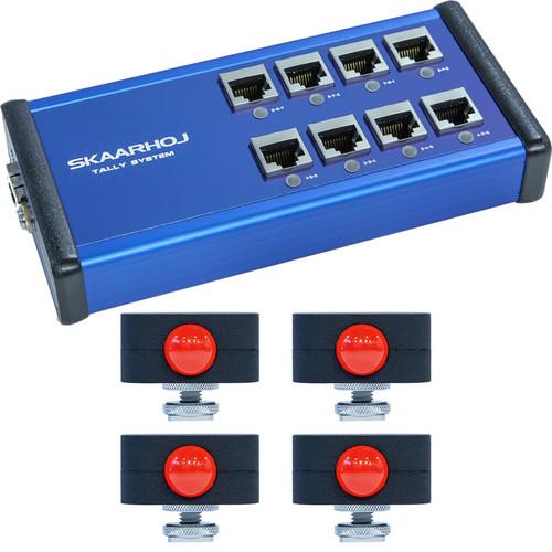 SKAARHOJ 8-Channel Tally Box System with Four Tally Lights