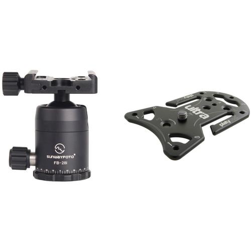 Sunwayfoto FB-28i Ball Head with Ultra Plate Camera Support Kit