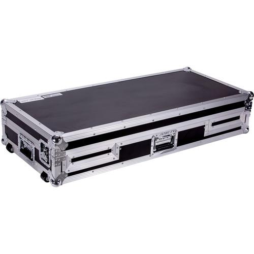 DeeJay LED Coffin for Two Pioneer CDJ-2000 and DJM-2000 Mixers with Low Profile Wheels