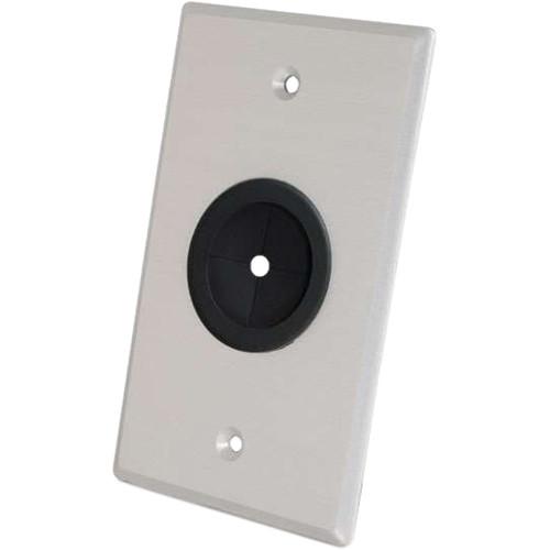 C2G Decorative Single-Gang Wall Plate with 1" Grommet for Cable Feed-Through