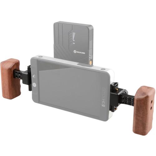 CAMVATE Wooden Handle Kit with Plates for SmallHD 700 Series