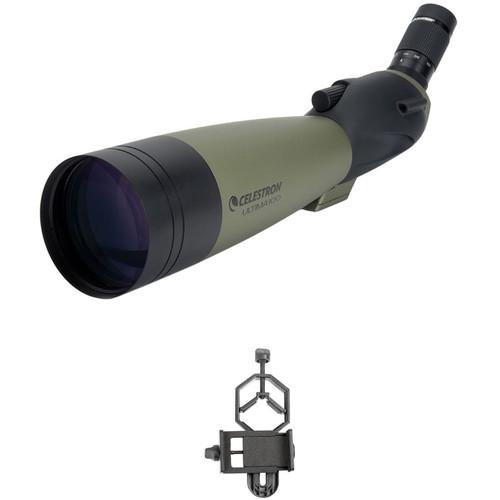 Celestron Ultima 100 22-66x100mm Spotting Scope and Smartphone Adapter Kit