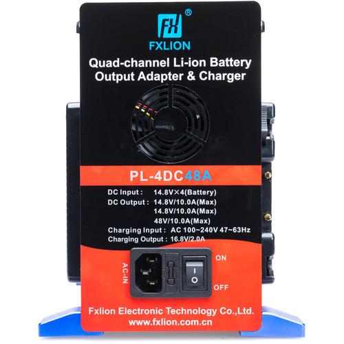 Fxlion Gold-Mount Adapter and Charger with 48V 10A Single 14.8 Dual Channel Output