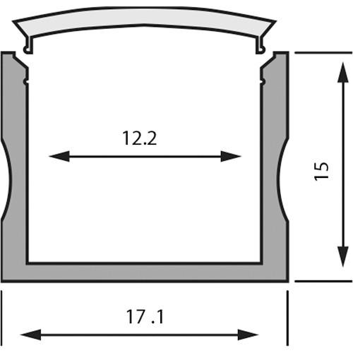Rosco RoscoLED Tape Rectangular Profile - 1715 Kit with Frosted Lens