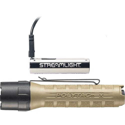 Streamlight Polytac X USB Multifuel Tactical Flashlight with 18650 Battery & Charge Cable