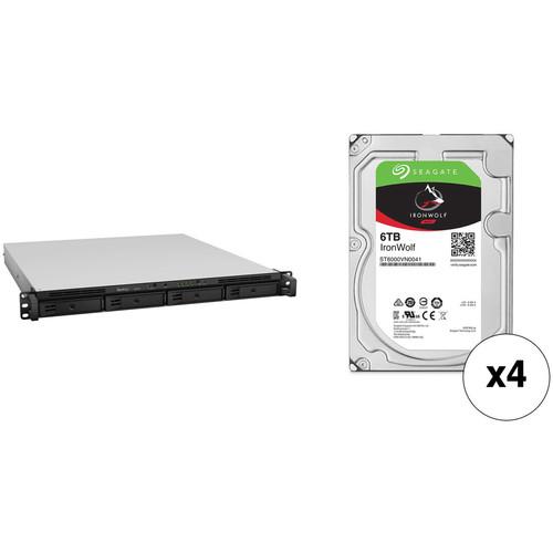 Synology RackStation 24TB RS818 4-Bay NAS Server Kit with Seagate NAS Drives